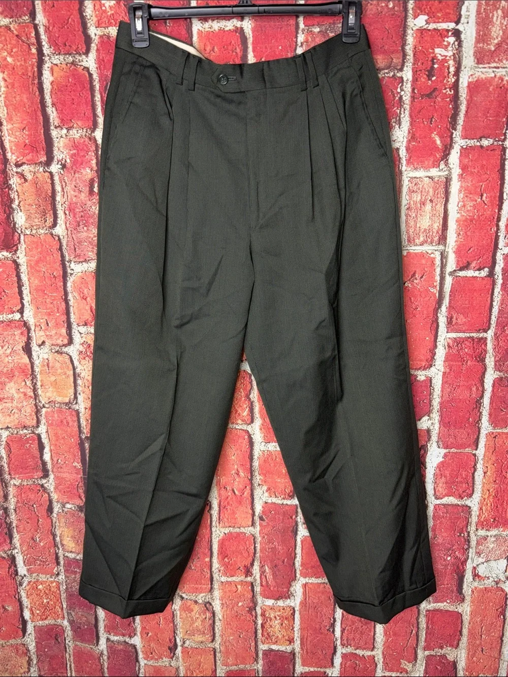 Men's Pleated Dress Pants - Black